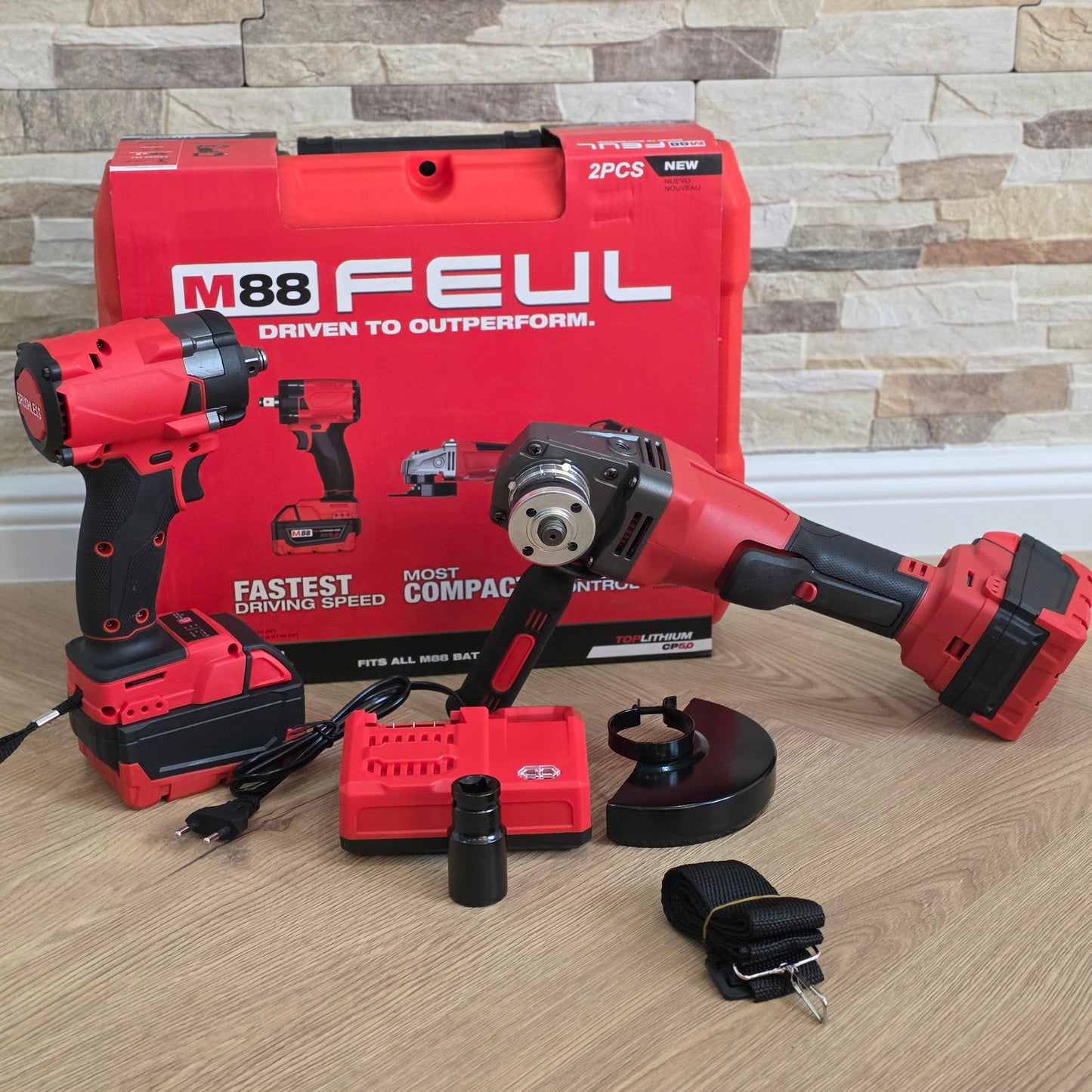 AKU SET M88 FEUL – UDARNI ODVIJAČ + UGAONA BRUSILICA