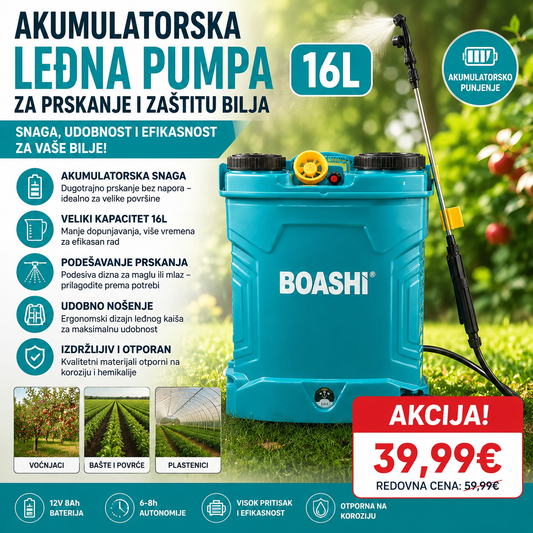 BOASHI leđna prskalica 16L – Model BS-16L