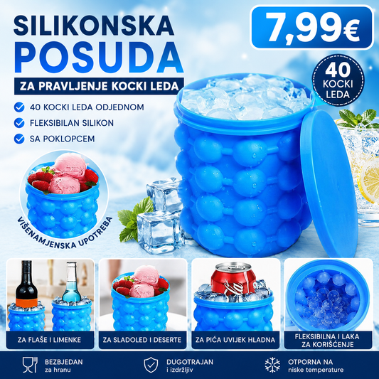 Silikonska posuda za pravljenje kocki leda