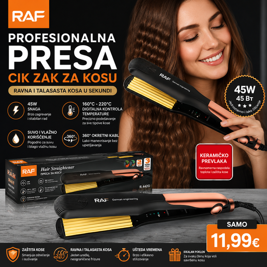 RAF R.442G – Profesionalna presa cik cak za kosu