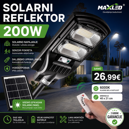 Solarni reflektor 200W