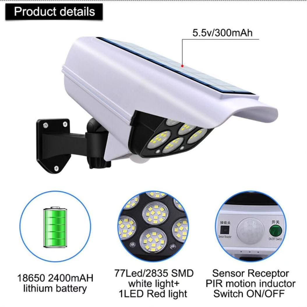 Solarna led lampa u obliku kamere