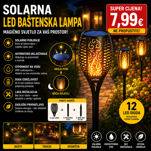 Solarna bastenska lampa