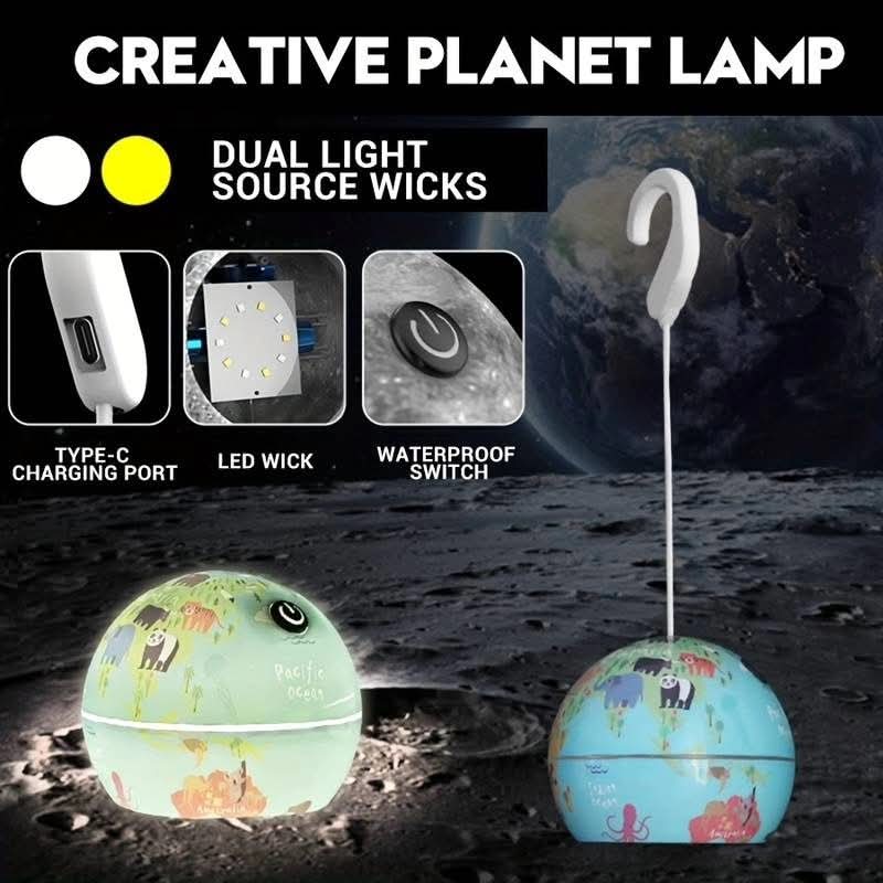 Lampa u obliku planete sa zakačkom sa tri načina rada
