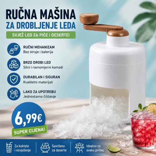 Ručna mašina za drobljenje leda – Mlin za led za koktele, sokove i deserte