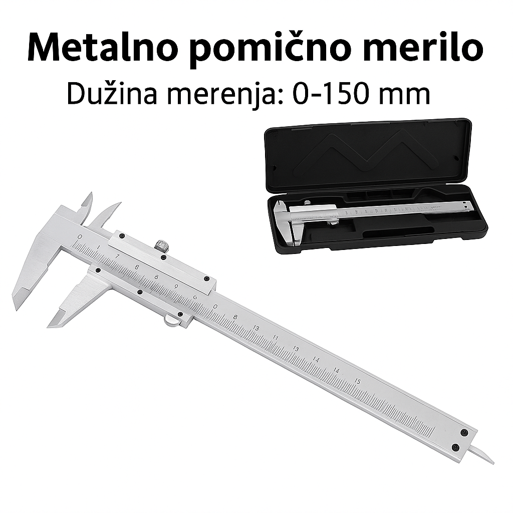 Pomično mjerilo (Nonijus) – 0–150 mm sa zaštitnom kutijom