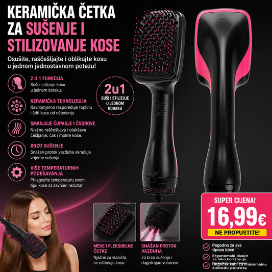 Keramicka cetka za susenje i stilizovanje kose